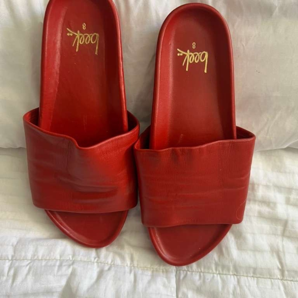beek Red Slide Sandals - Picture 9 of 9